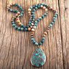 Agatha Bohemian Natural Stones With Semi Precious Pendant Necklace