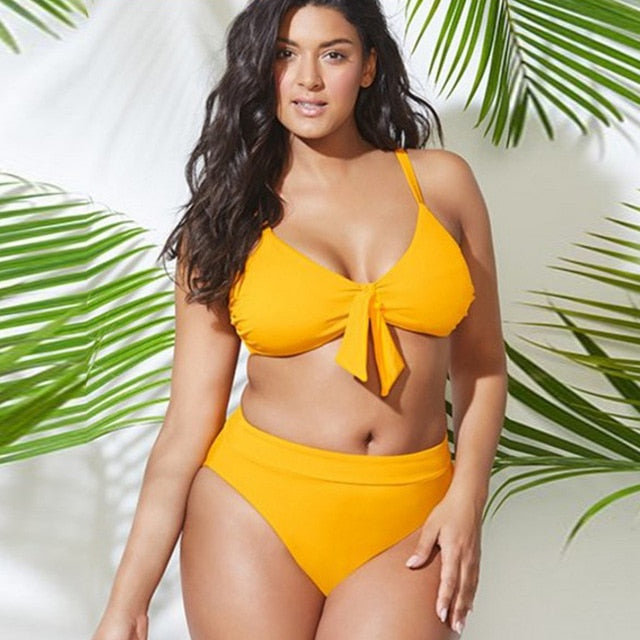 Farah High Waist Bikini Plus Size Swimwear up to 4XL - Madame Bravo