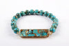 Stephanie Handmade Rectangular Turquoise Beaded Bracelet